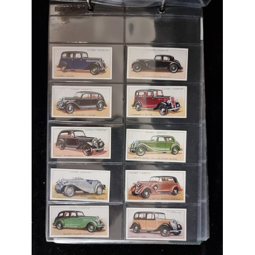 159 - An excellent vintage collection of approx. 232 Cigarette cards depicting cars from various collectio... 