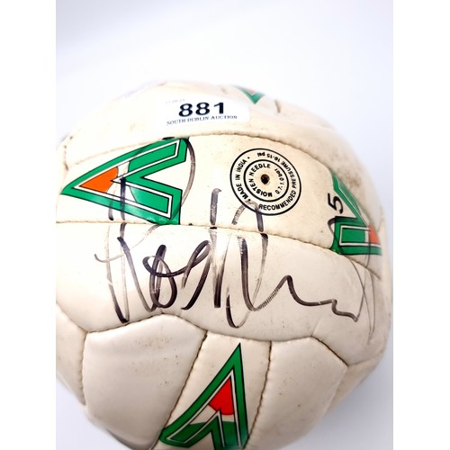 881 - A vintage 1990's Mitre Ireland football possibly signed by Roy Keane or Paul McGrath ?