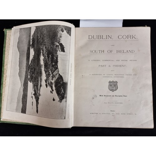 143 - An antique hardback book titled 'Strattens' Dublin, Cork, and South of Ireland' dating to 1892 and p... 