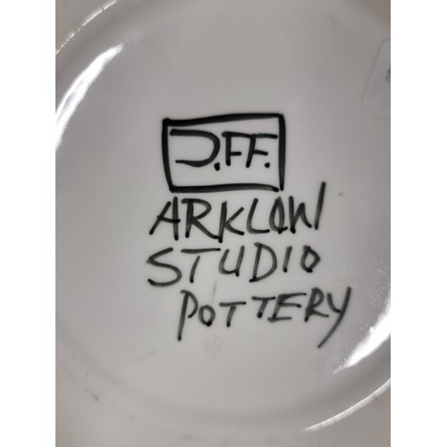 199 - Star lot : A striking JFF (John Ffrench) Arklow Pottery side plate. Designed in striking colours of ... 