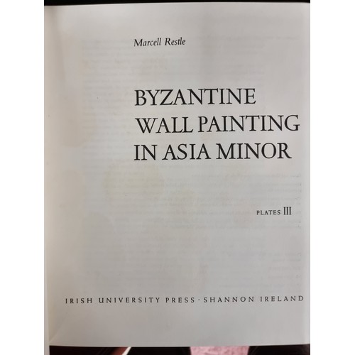 209 - Three hardback books titled 'Byzantine Wall painting in Asia Minor' including Text I, Plates II and ... 