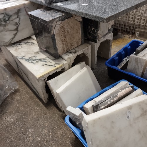 843 - Think its a full MARBLE Fire place, Twenty-six pieces of  slabs and blocks including large marble st... 