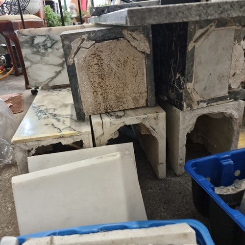 843 - Think its a full MARBLE Fire place, Twenty-six pieces of  slabs and blocks including large marble st... 