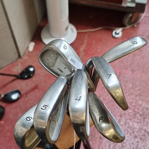 885 - A set of Taylormade RAC graphite shaft golf irons (3-9) along with a PW. All in good condition.