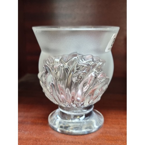 894 - A stunning René Lalique St Cloud vase.  signed to base. Very very small chip on rim.