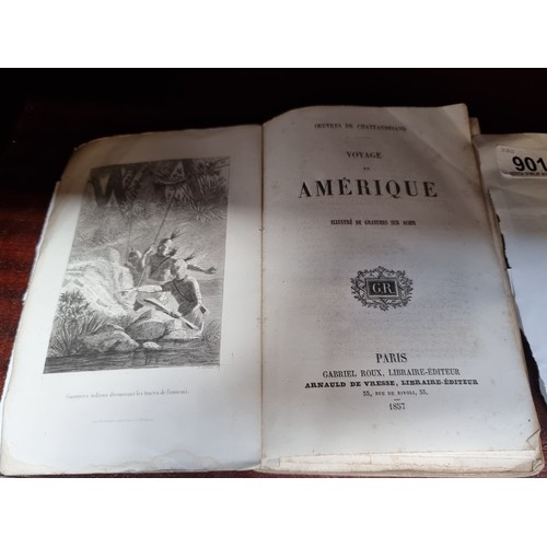 901 - A selection of four antique books including titles such 