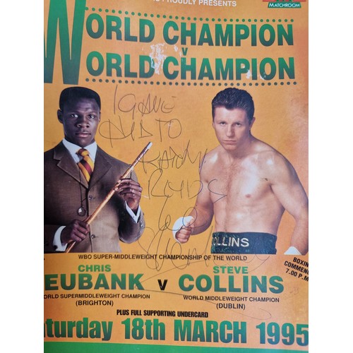 929 - Two fabulous pieces of boxing memorabilia including a programme from the 1995 WBO Super-Middleweight... 