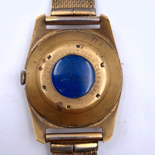 41 - A Lings antimagnetic automatic wrist watch. Set with subsidiary second hand and datejust. Comes with... 