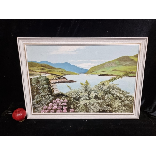 103 - An original Leon O'Kennedy (Irish b.1900 - d.1979) oil on board painting titled 'Killary Harbour'. F... 