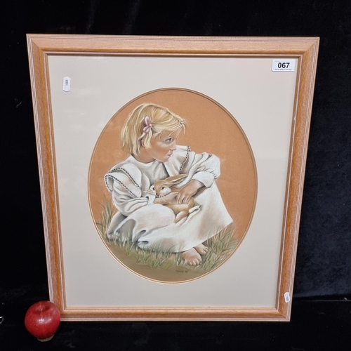 67 - Star Lot: A very sweet original Vanda Luddy (Galway, contemporary) pastel on coloured paper drawing ... 