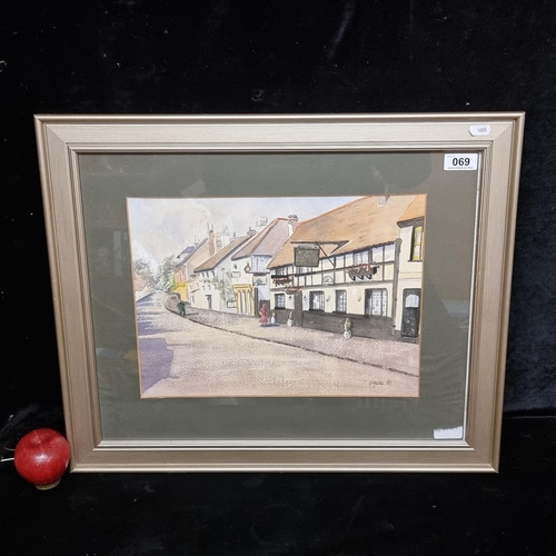 69 - A lovely original J. Horton (British, 20th century) watercolour on paper painting featuring a landsc... 