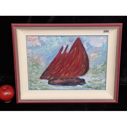 96 - An original oil on canvas painting by Galway artist, featuring the iconic Galway hooker fishing boat... 