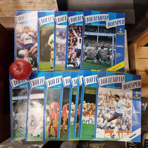 725 - A collection of 13 Tottenham Hotspur football programmes dating to the 1984/85 season.