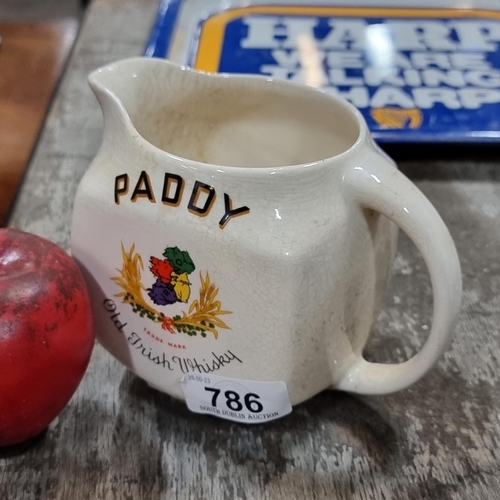 786 - A wonderful vintage Paddy's Old Irish Whisky jug by Arklow Pottery.