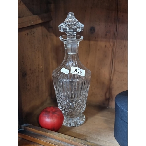 830 - A beautiful Waterford Crystal decanter in the Maeve pattern with original stopper. In very good cond... 