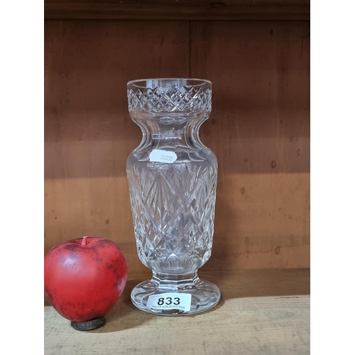 833 - A beautiful Waterford Crystal vase in very good condition.