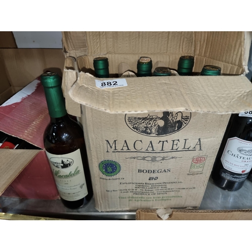 882 - Six sealed 75cl bottles of Macatela Airen 2006 white wine.