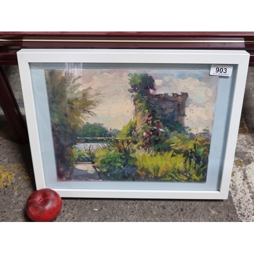 903 - Star Lot: An original Norman Teeling (b.1944) oil on board painting titled 