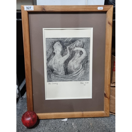 927 - Star Lot : A high quality lithograph of an original work by the renowned artist and sculptor Henry M... 