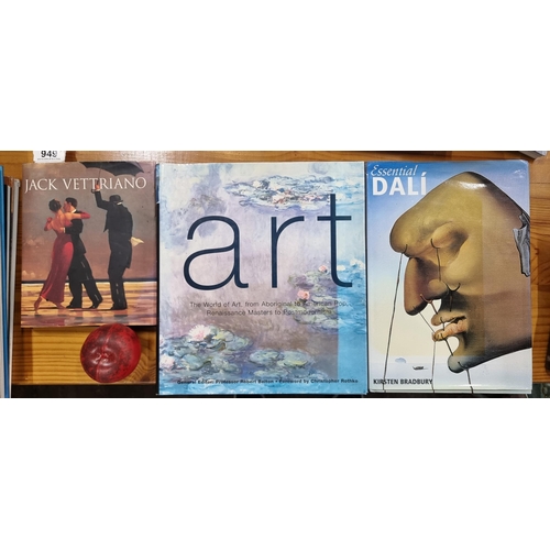 949 - Three hardback books of art interest including 'Essential Dali', 'Jack Vettriano' and 'Art, The Worl... 