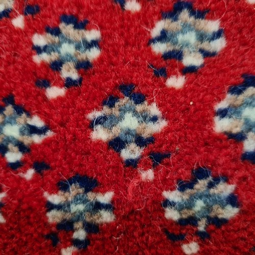 756 - Star Lot : A fabulous quality hand knotted and hand finishes, wool and cotton Indian rug in a geomet... 