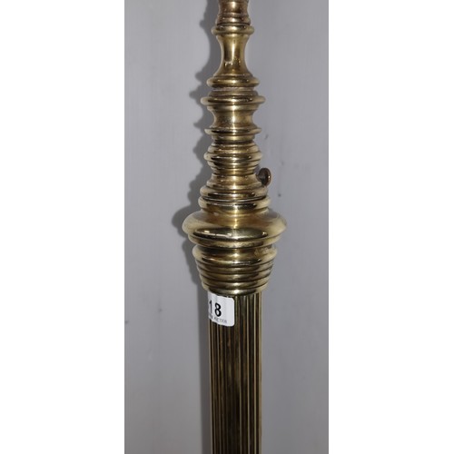 818 - Star Lot : A gorgeous Antique Irish  floor standing floor lamp with a highly ornate base featuring a... 