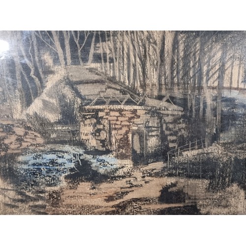 900 - Star Lot: An original George Campbell R.H.A. (b.1917 - d.1979) mixed media on paper artwork featurin... 