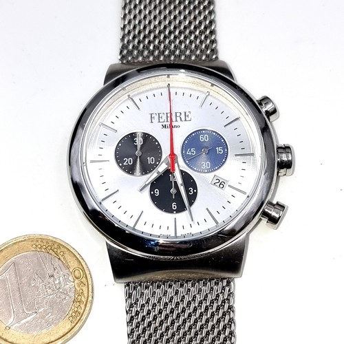 2 - Star lot : A stylish and unusually designed Ferre Milano Italian made chronograph wrist watch, model... 