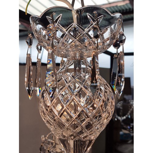 759 - Star Lot: A gorgeous Waterford Crystal chandelier with five branches, droplets and garlands. Fully  ... 