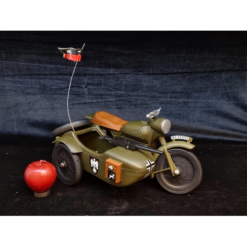 135 - A Cherilea Toys German Army Motorcycle & Side-Car model. With original box.