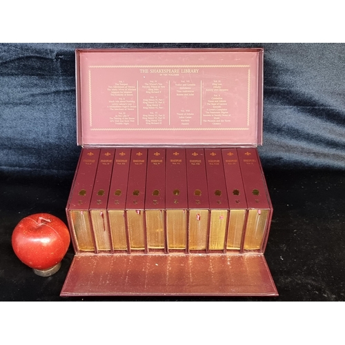 154 - A fabulous  box set 'The Shakespeare Library in Ten Volumes' with hardback books beautifully bound i... 