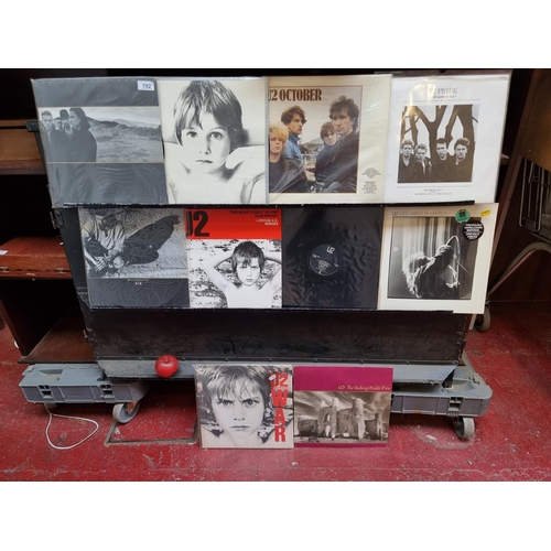 192 - A collection of ten vintage U2 vinyl albums including 