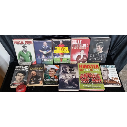 896 - A selection of 11 books of sport and historical interest including 'Winter Colours' and 'Willie John... 