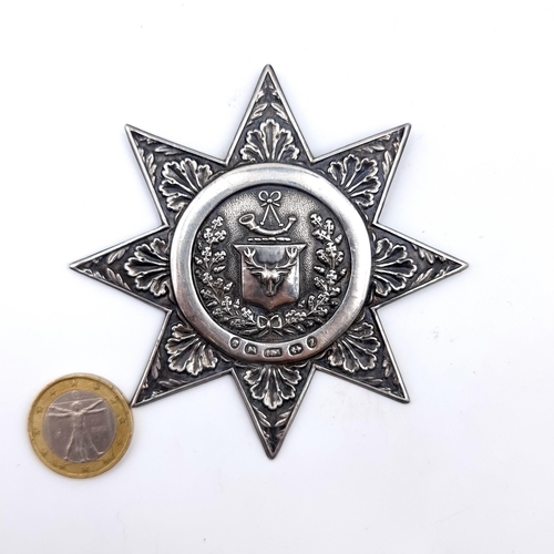 903 - Star Lot : A very interesting rare large King own early Victorian sterling silver eight pointed star... 