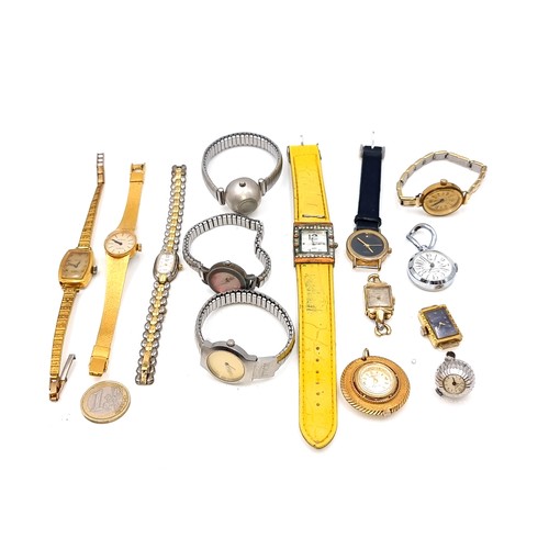 965 - Nine stylish lady's wrist watches and watch parts including brands Storm and Telstar, Palerma.