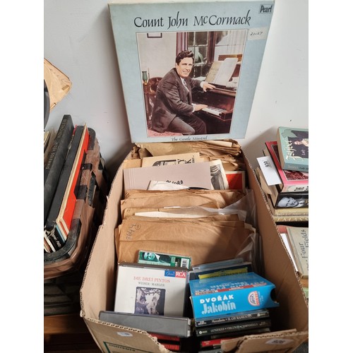 928 - A box containing a large number of vinyl records and CD's of classical music including Count John Mc... 