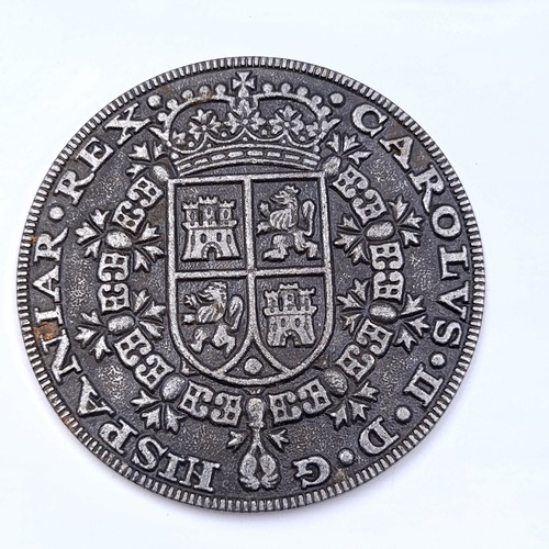 5 - A collection of three items, including a reproduction 1605 Spanish medallion, a Post and Telegraph A... 