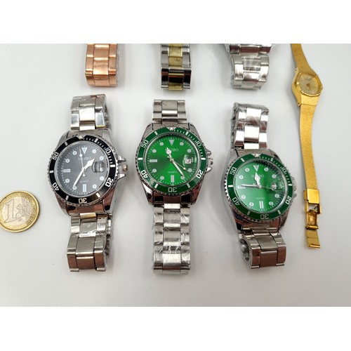 30 - A collection of assorted watches, together with an Accurist ladies watch.