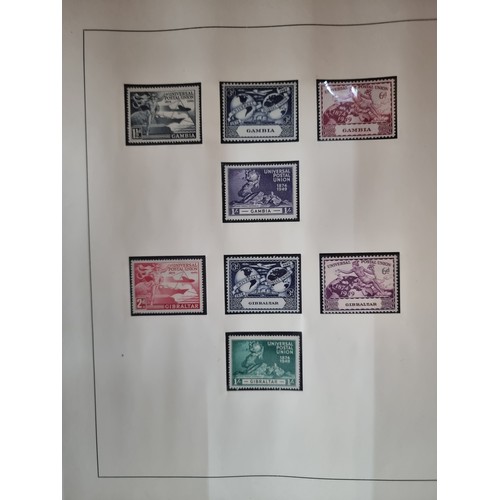 941 - A truly fabulous collection of vintage Universal Postal Union stamps displayed in a Lindner display ... 