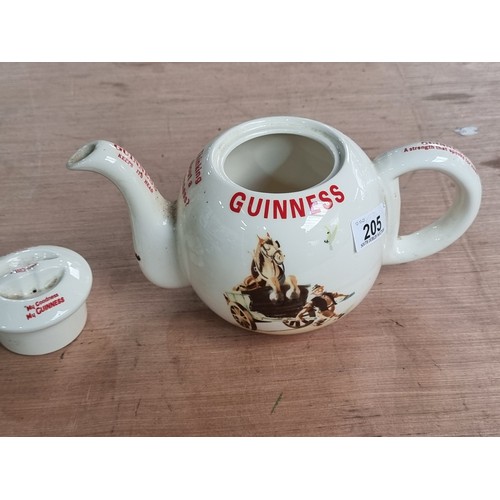 205 - A wonderful original vintage  Carlton Ware Guinness advertising teapot.