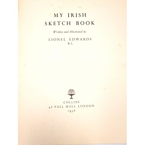 951 - A vintage and rare hardback book titled 'My Irish Sketchbook' by Lionel Edwards published in 1938 by... 