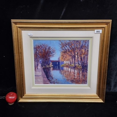 82 - Star Lot: An original Tom Scott (Irish contemporary) oil on canvas board painting titled 'Autumn Can... 