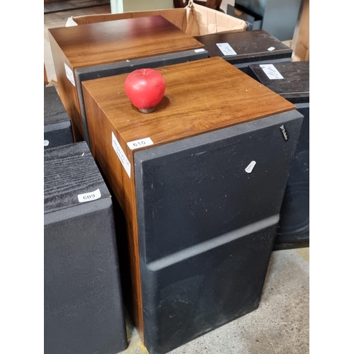 610 - A pair of Technic 3 way floor speakers, model SB-X5.