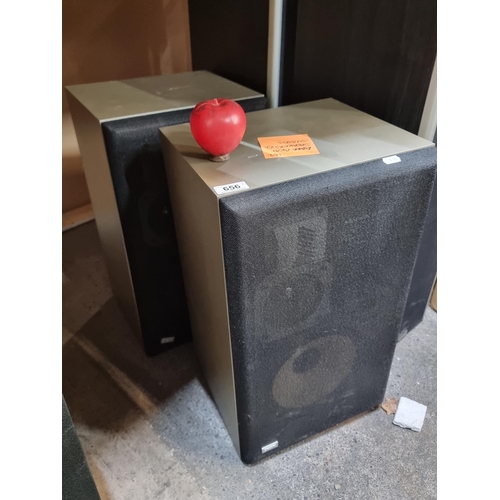 656 - A pair of large retro floor  Akai speakers model SW350S.