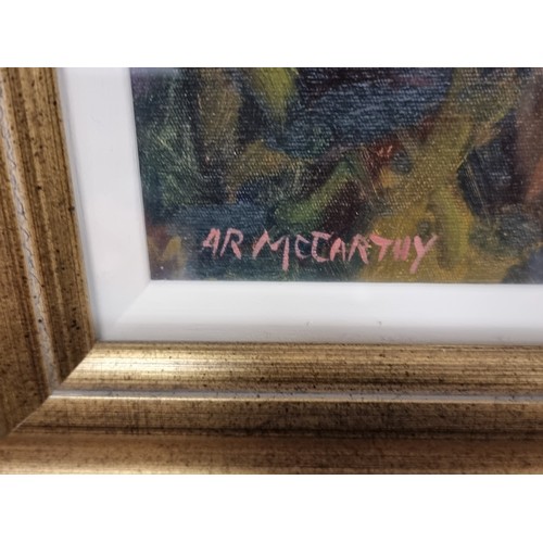 83 - Star Lot: An original Tony (AR) McCarthy (Irish contemporary) oil on canvas painting titled 'Evening... 