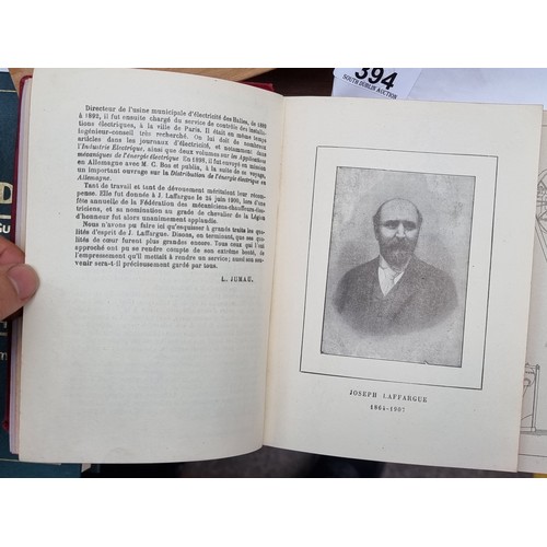 394 - An early 20th Century French thick electrician's manual by J. Laffargue and L. Jumau. Part of the Bi... 