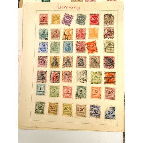 408 - A large collection of sheet mounted German and Spanish stamps, including a very interesting franked ... 