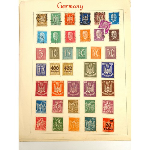 408 - A large collection of sheet mounted German and Spanish stamps, including a very interesting franked ... 