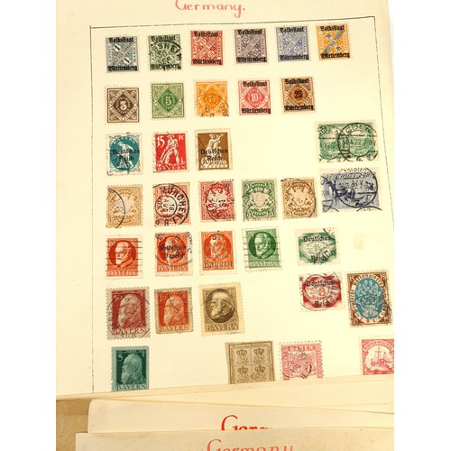 408 - A large collection of sheet mounted German and Spanish stamps, including a very interesting franked ... 