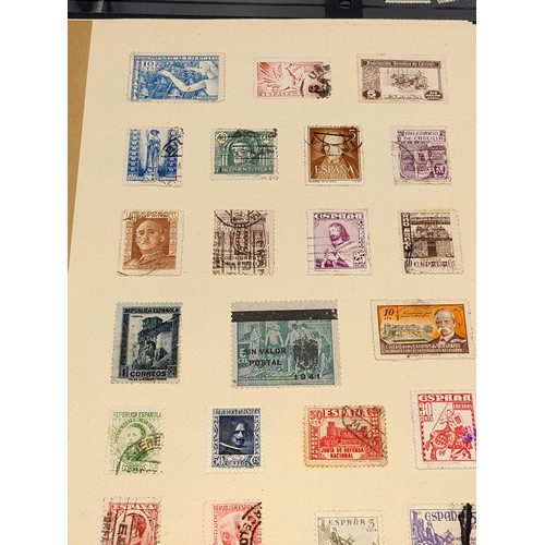 408 - A large collection of sheet mounted German and Spanish stamps, including a very interesting franked ... 